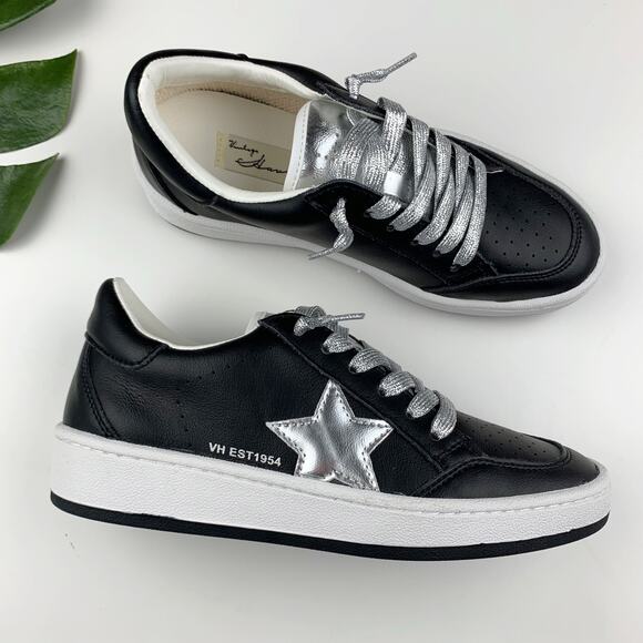 Vintage Havana Shoes - Vintage Havana Corbin Sneakers Black Silver Star Women's 6.5